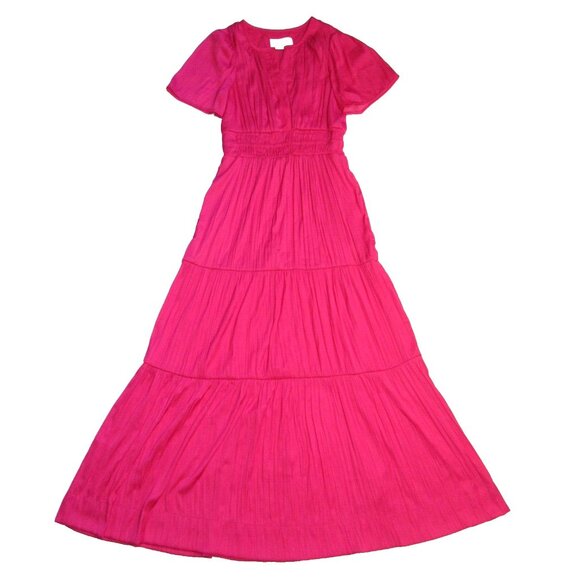 NWT by Anthropologie The Somerset Maxi in Pink Lumensilk Edition Dress M - Picture 1 of 9